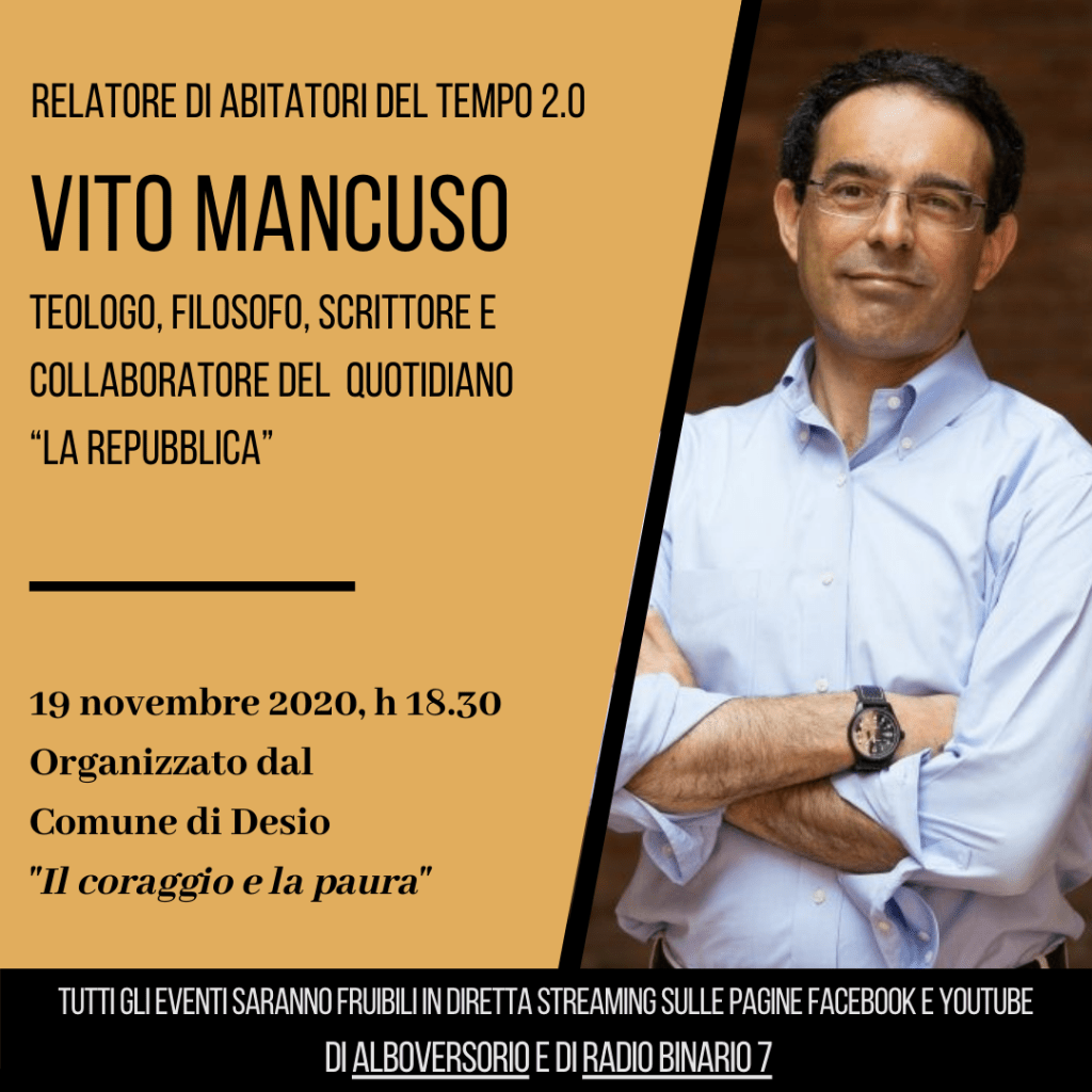 Il coraggio e la paura - Incontro streaming con Vito Mancuso